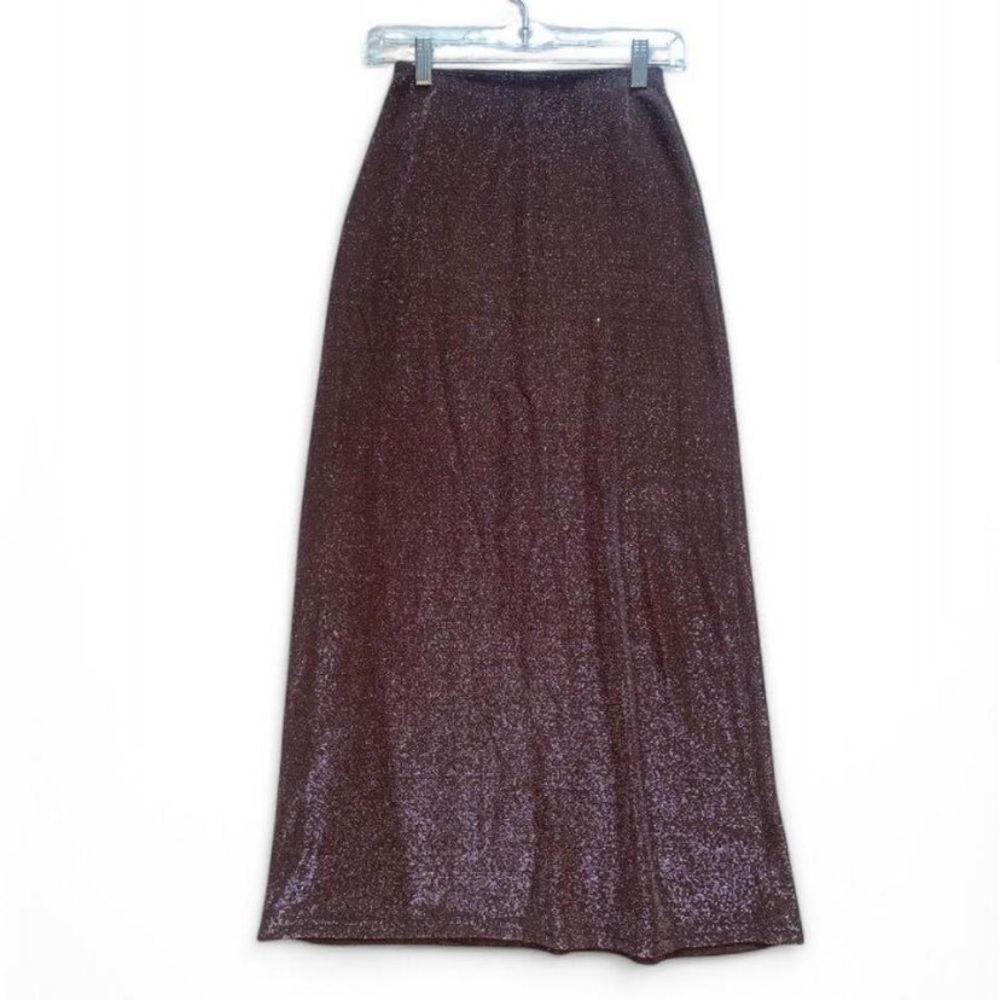 Vtg shimmer maxi skirt